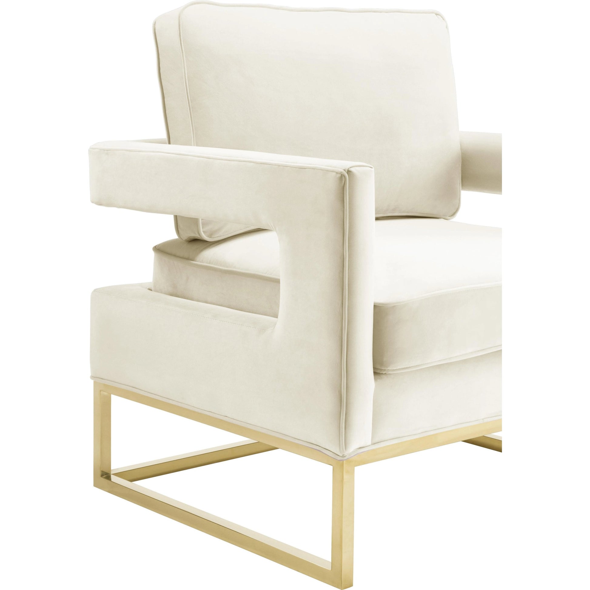 Avery Chair by TOV Furniture in gold. Made from unique in a modern style.