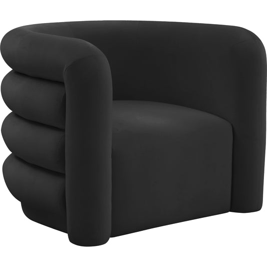 Curves Velvet Lounge Chair by TOV Furniture. Made from velvet, pine, plywood in a modern style.
