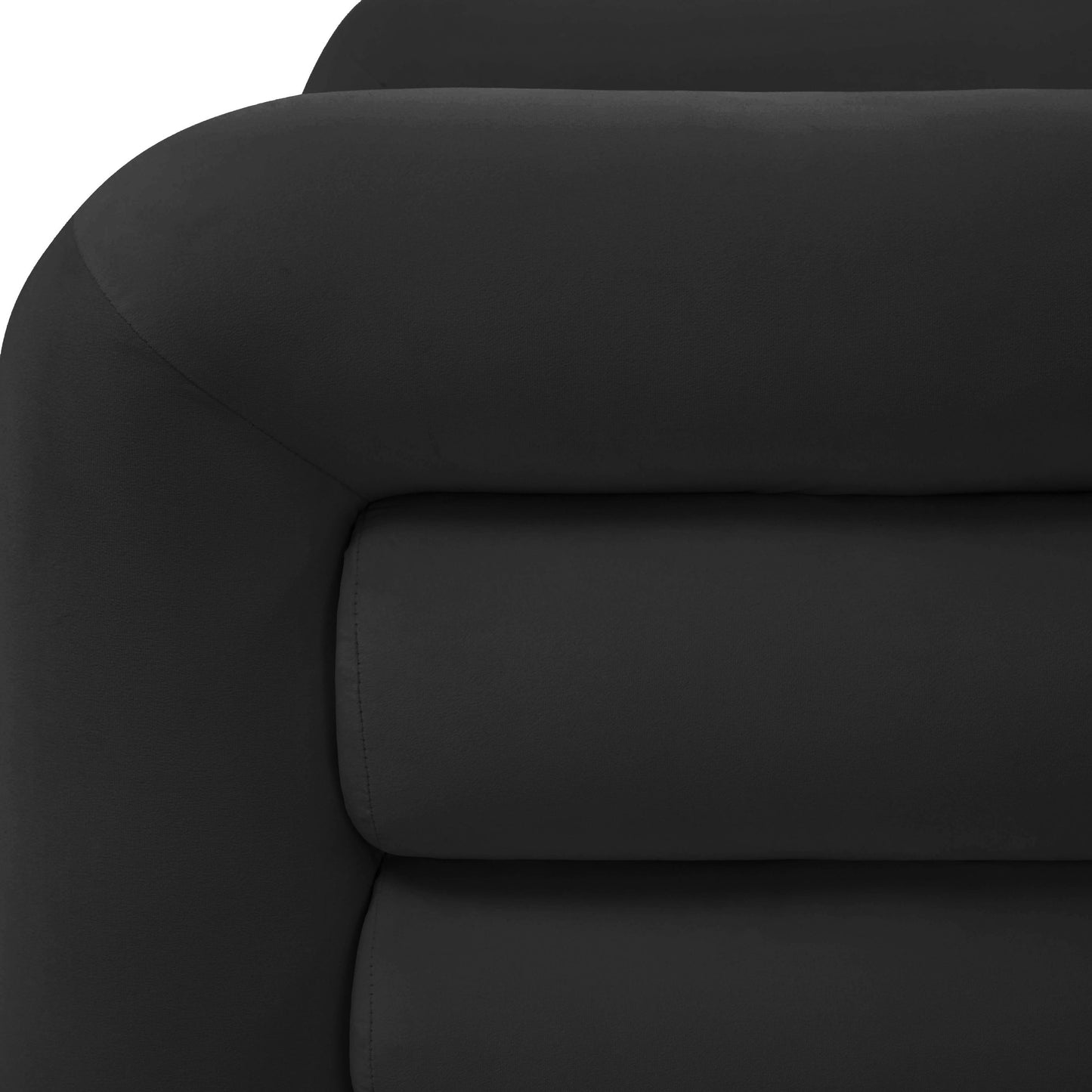 009 SI-1787126 | Closeup | Curves Velvet Lounge Chair by TOV Furniture. Made from velvet, pine, plywood in a modern style.