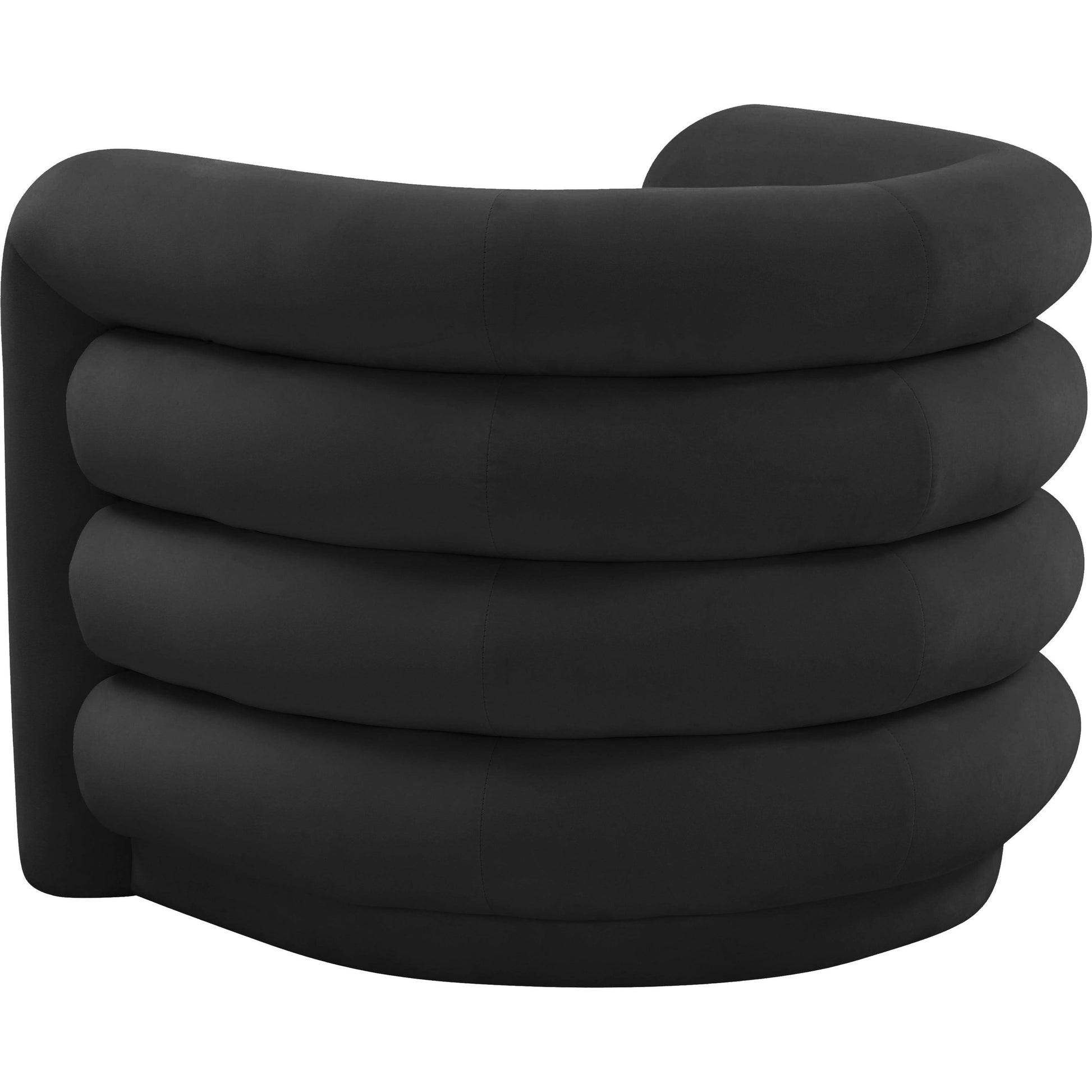 Curves Velvet Lounge Chair by TOV Furniture. Made from velvet, pine, plywood in a modern style.