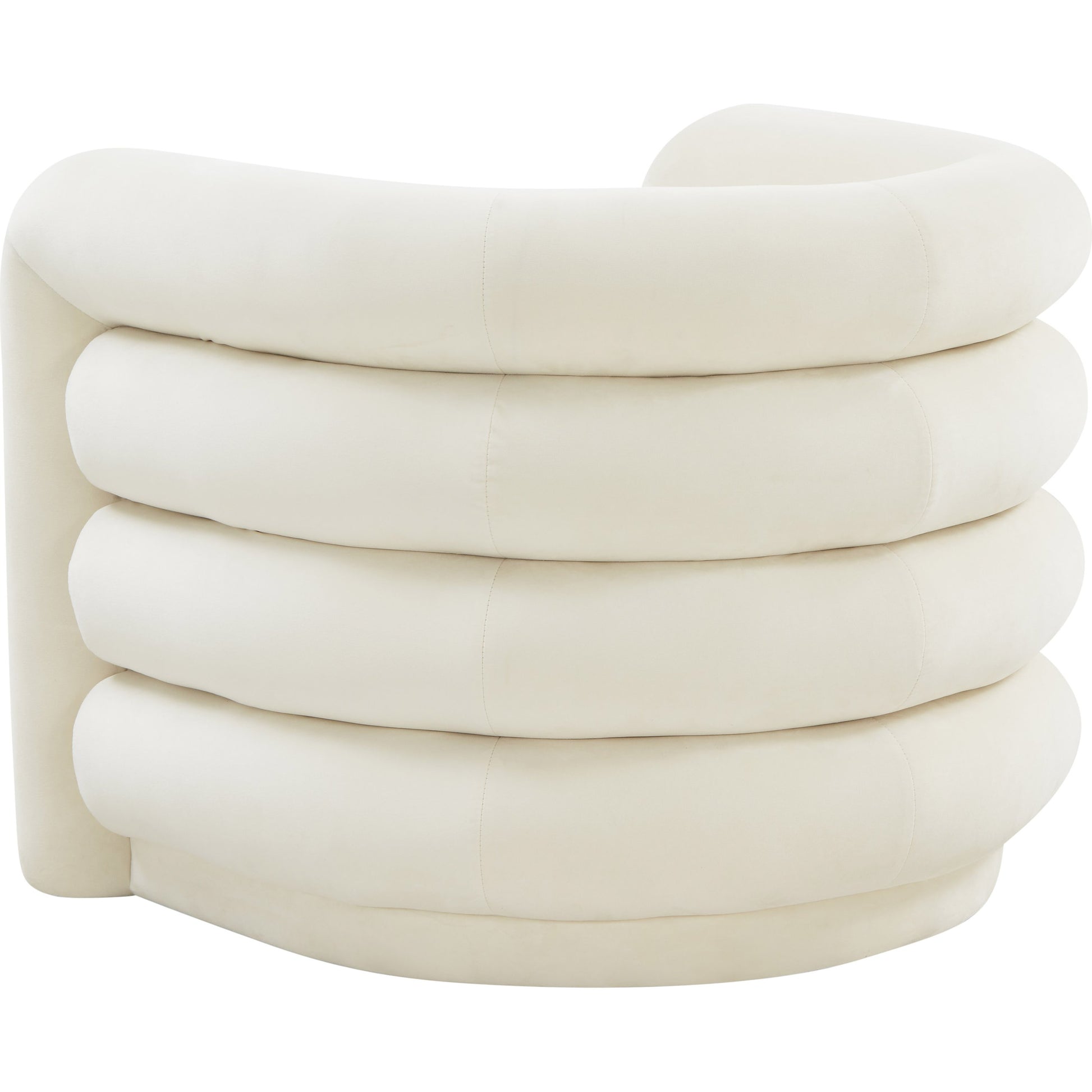 Curves Velvet Lounge Chair by TOV Furniture. Made from velvet, pine, plywood in a modern style.