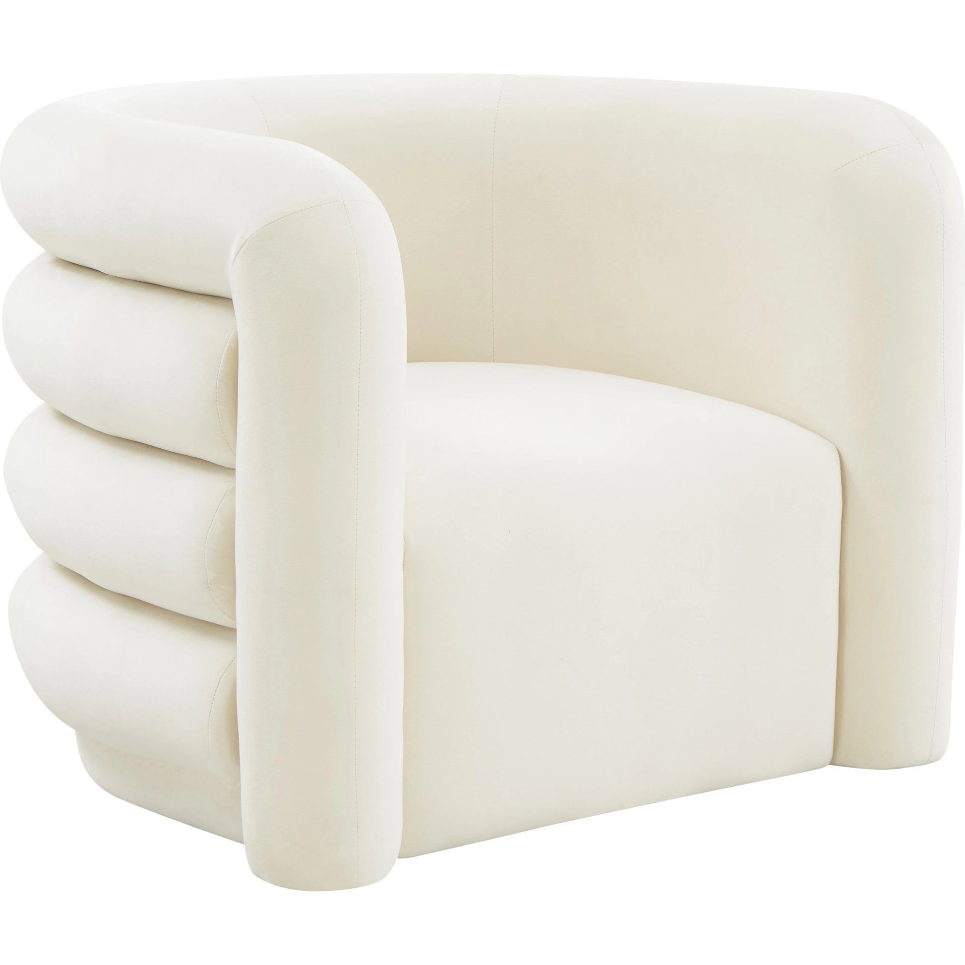 Curves Velvet Lounge Chair by TOV Furniture. Made from velvet, pine, plywood in a modern style.