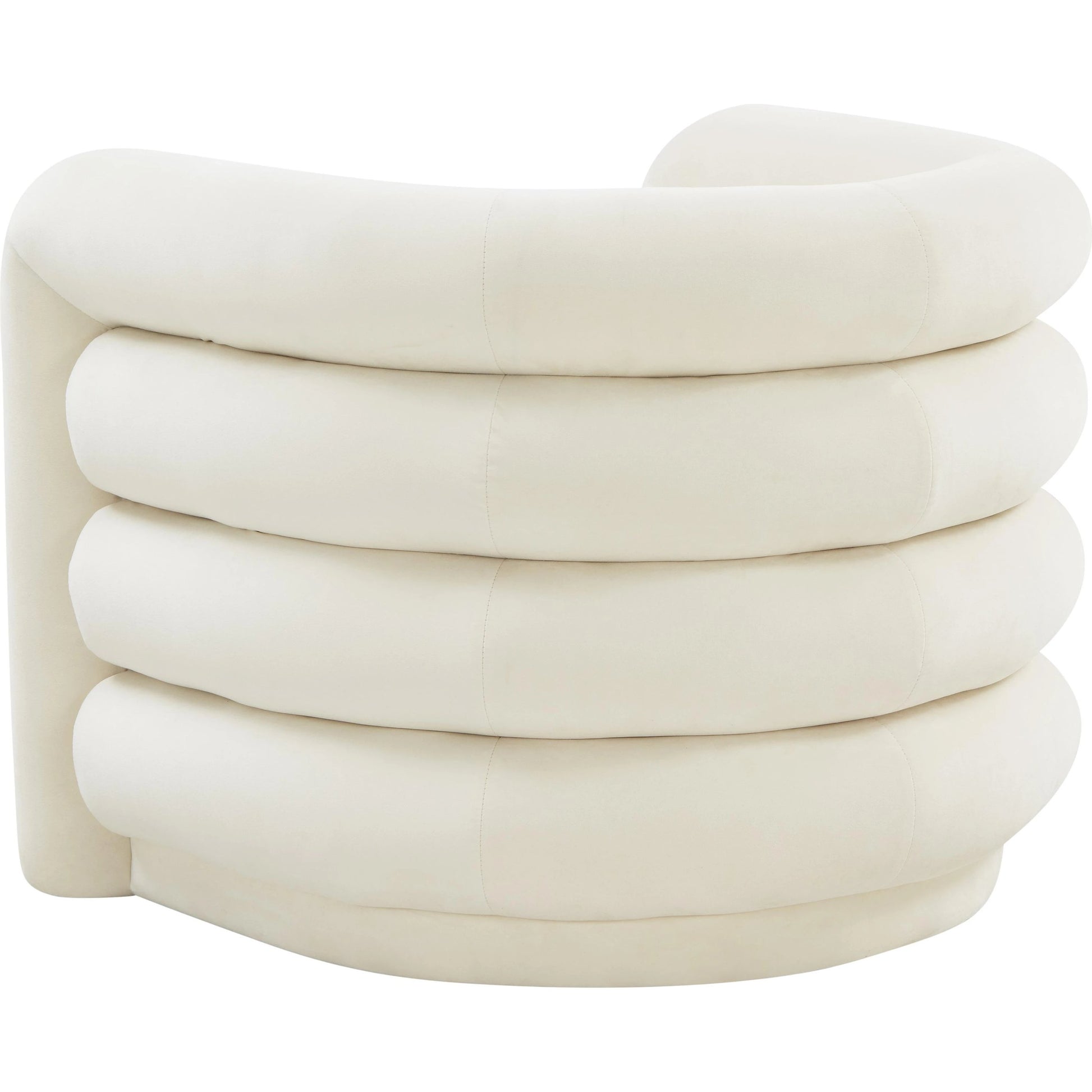 Curves Velvet Lounge Chair by TOV Furniture. Made from velvet, pine, plywood in a modern style.