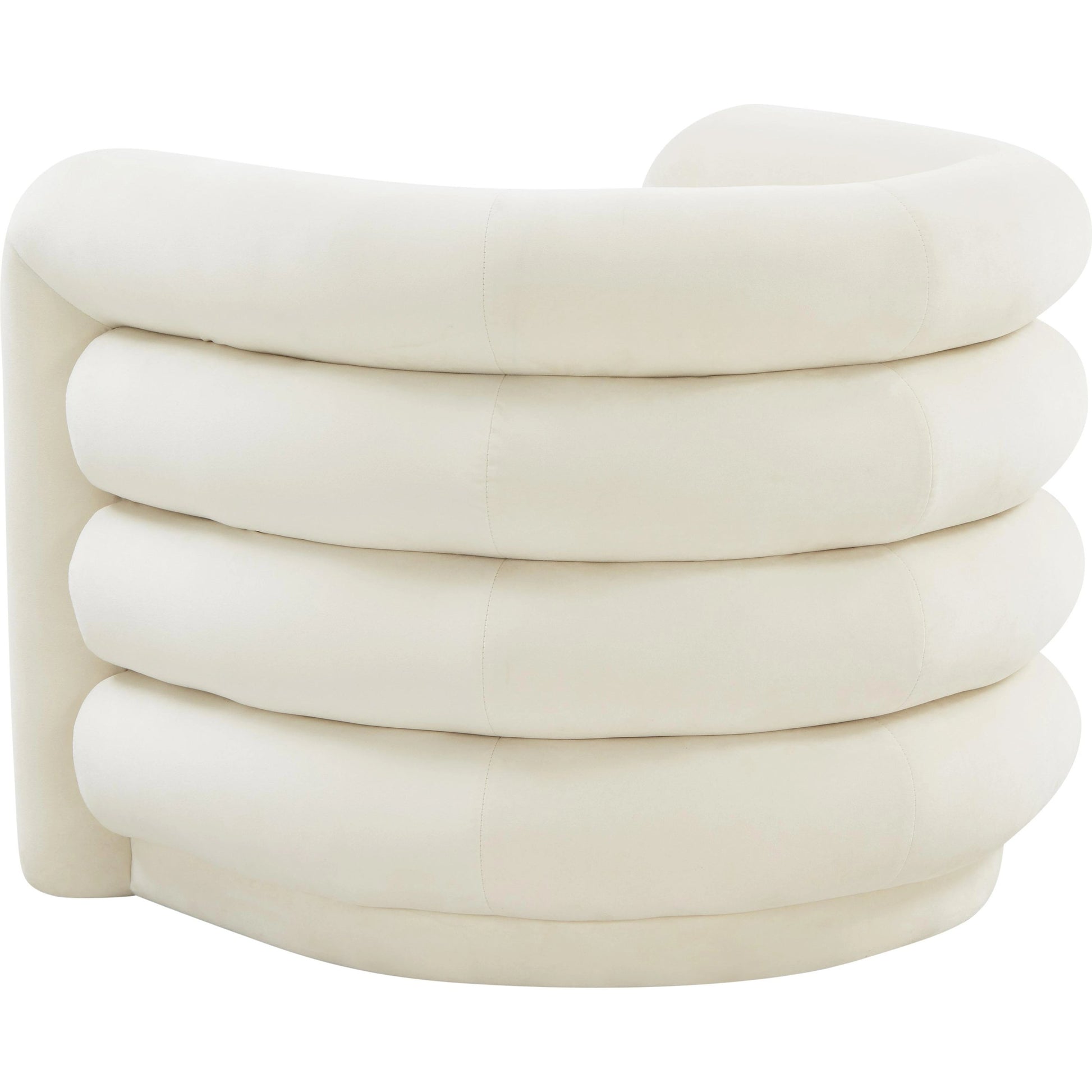 Curves Velvet Lounge Chair by TOV Furniture. Made from velvet, pine, plywood in a modern style.