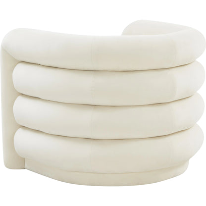 Curves Velvet Lounge Chair by TOV Furniture. Made from velvet, pine, plywood in a modern style.