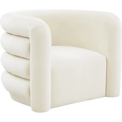 Curves Velvet Lounge Chair by TOV Furniture. Made from velvet, pine, plywood in a modern style.