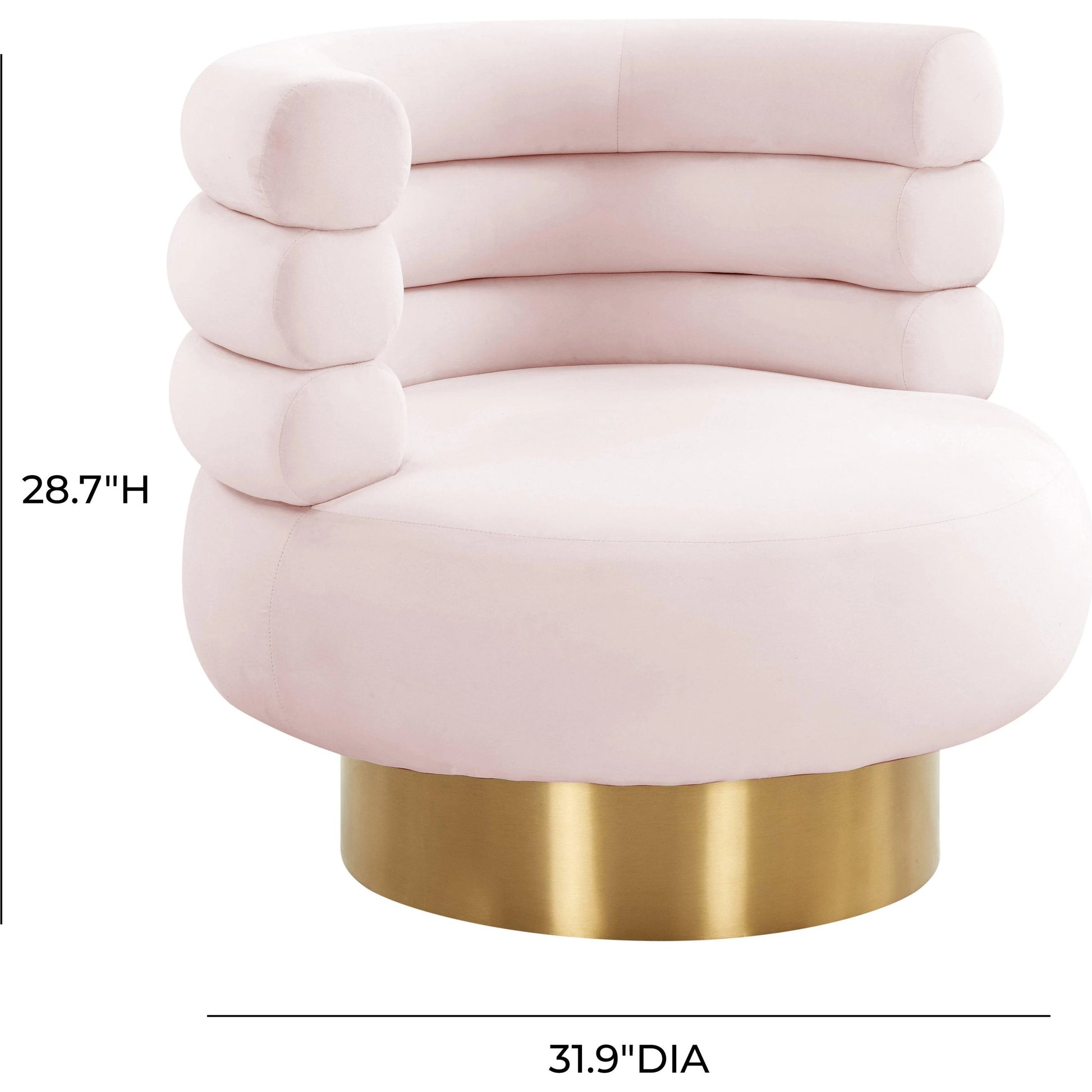 Naomi Velvet Swivel Chair by TOV Furniture. Made from velvet, pine, plywood in a modern style.
