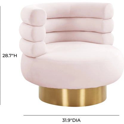 Naomi Velvet Swivel Chair by TOV Furniture. Made from velvet, pine, plywood in a modern style.