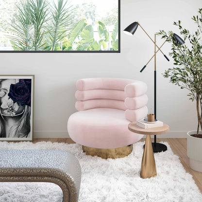 Naomi Velvet Swivel Chair by TOV Furniture. Made from velvet, pine, plywood in a modern style.