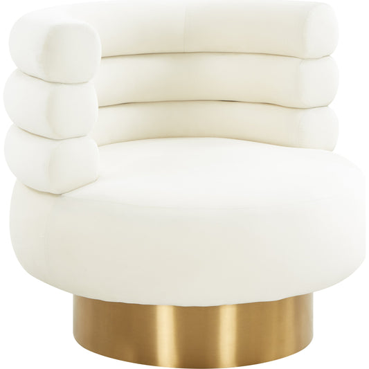 Naomi Velvet Swivel Chair by TOV Furniture. Made from velvet, pine, plywood in a modern style.