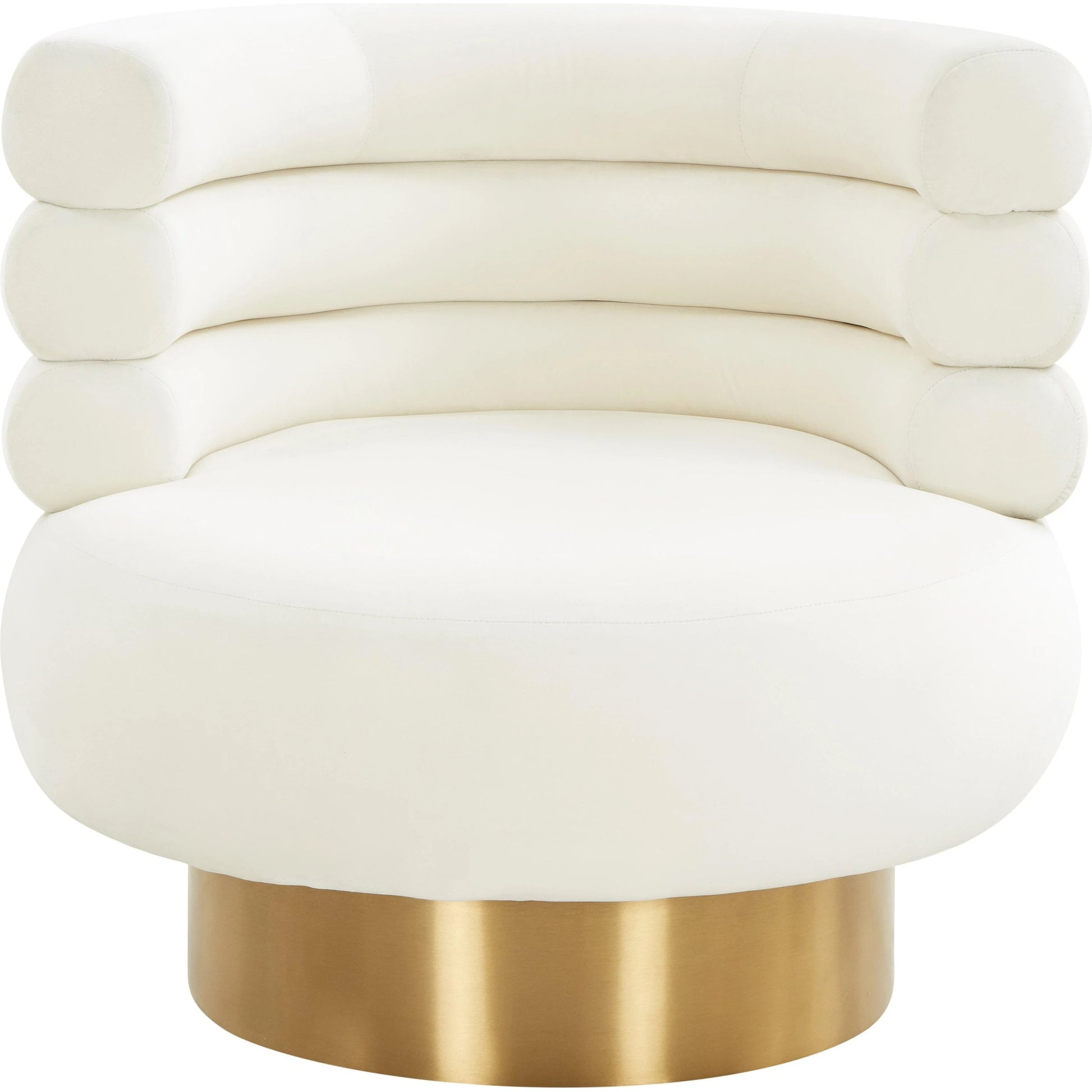 Naomi Velvet Swivel Chair by TOV Furniture. Made from velvet, pine, plywood in a modern style.