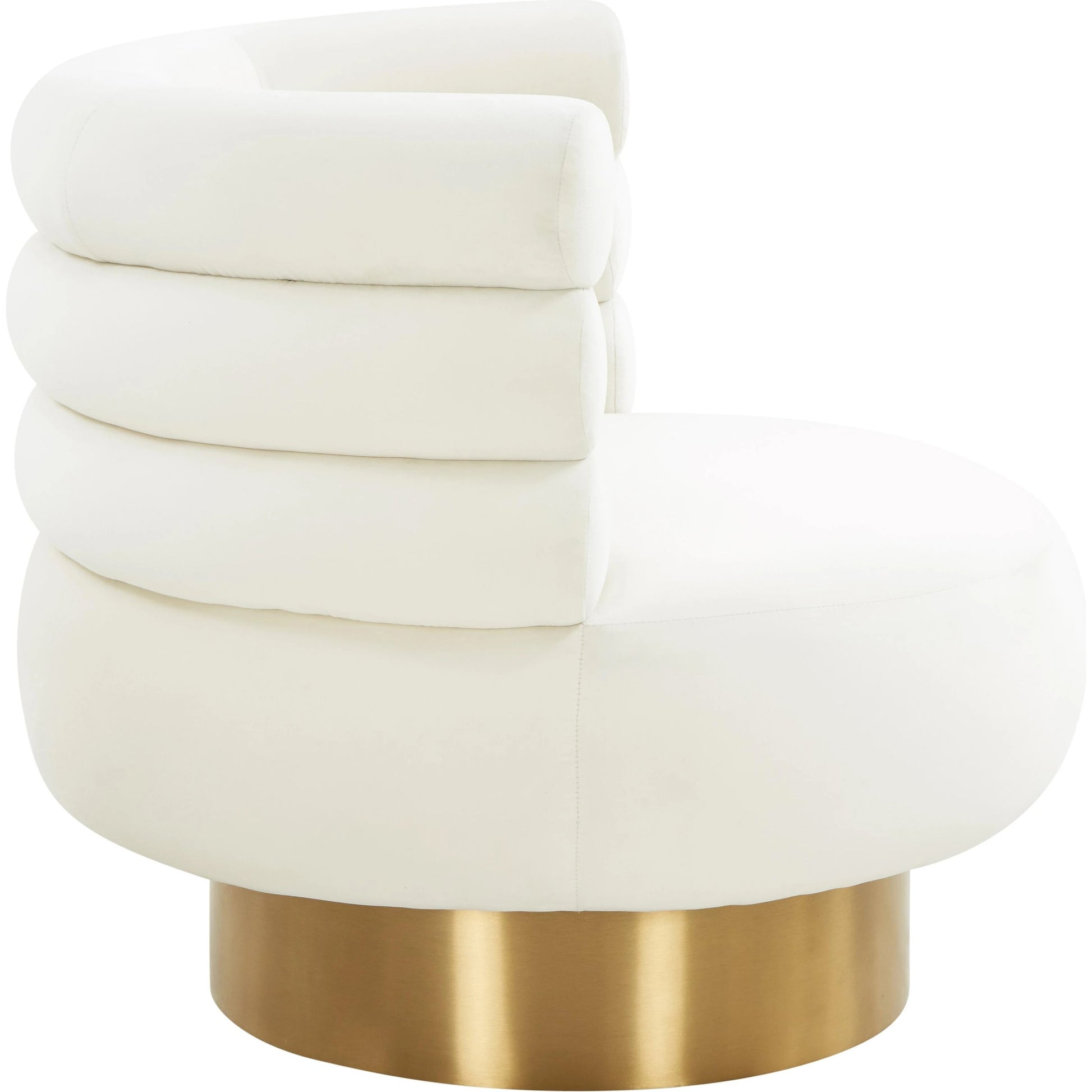 Naomi Velvet Swivel Chair by TOV Furniture. Made from velvet, pine, plywood in a modern style.