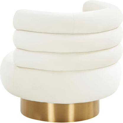 Naomi Velvet Swivel Chair by TOV Furniture. Made from velvet, pine, plywood in a modern style.