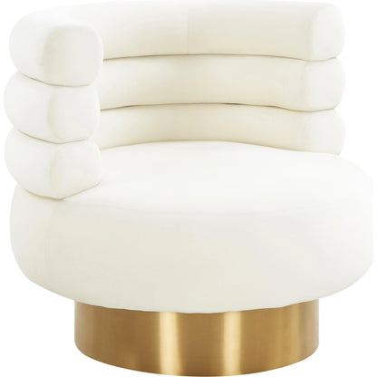 Naomi Velvet Swivel Chair by TOV Furniture. Made from velvet, pine, plywood in a modern style.
