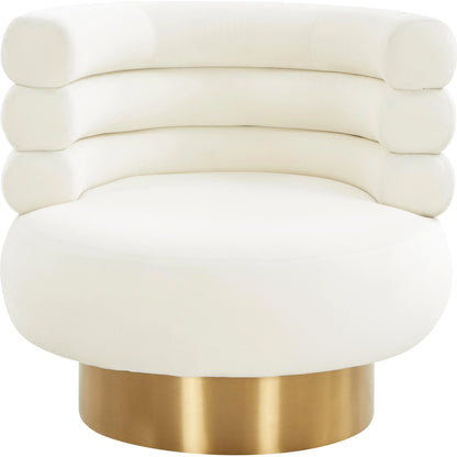 Naomi Velvet Swivel Chair by TOV Furniture. Made from velvet, pine, plywood in a modern style.