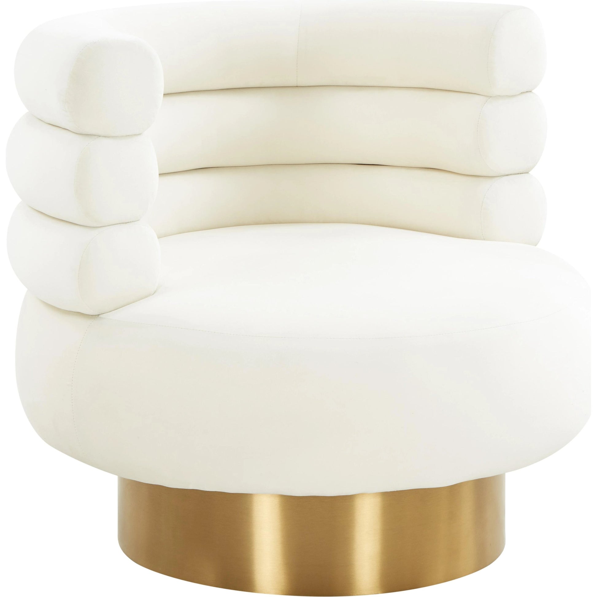 Naomi Velvet Swivel Chair by TOV Furniture. Made from velvet, pine, plywood in a modern style.
