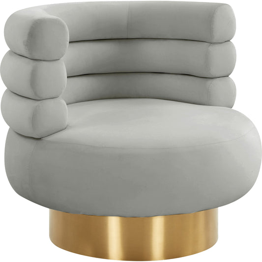 Naomi Velvet Swivel Chair by TOV Furniture. Made from velvet, pine, plywood in a modern style.