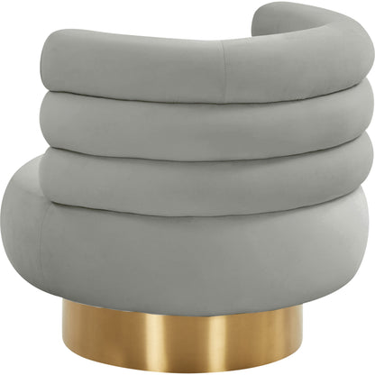 Naomi Velvet Swivel Chair by TOV Furniture. Made from velvet, pine, plywood in a modern style.