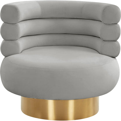 Naomi Velvet Swivel Chair by TOV Furniture. Made from velvet, pine, plywood in a modern style.
