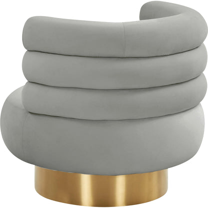 Naomi Velvet Swivel Chair by TOV Furniture. Made from velvet, pine, plywood in a modern style.