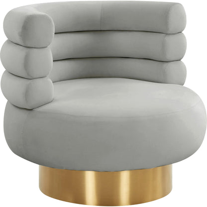 Naomi Velvet Swivel Chair by TOV Furniture. Made from velvet, pine, plywood in a modern style.