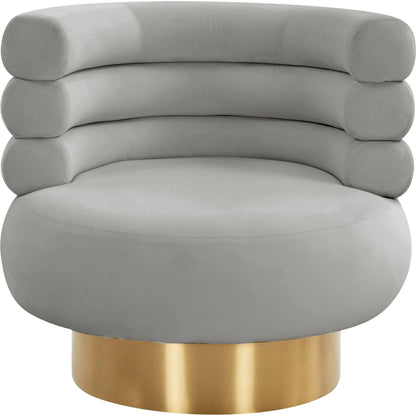 Naomi Velvet Swivel Chair by TOV Furniture. Made from velvet, pine, plywood in a modern style.