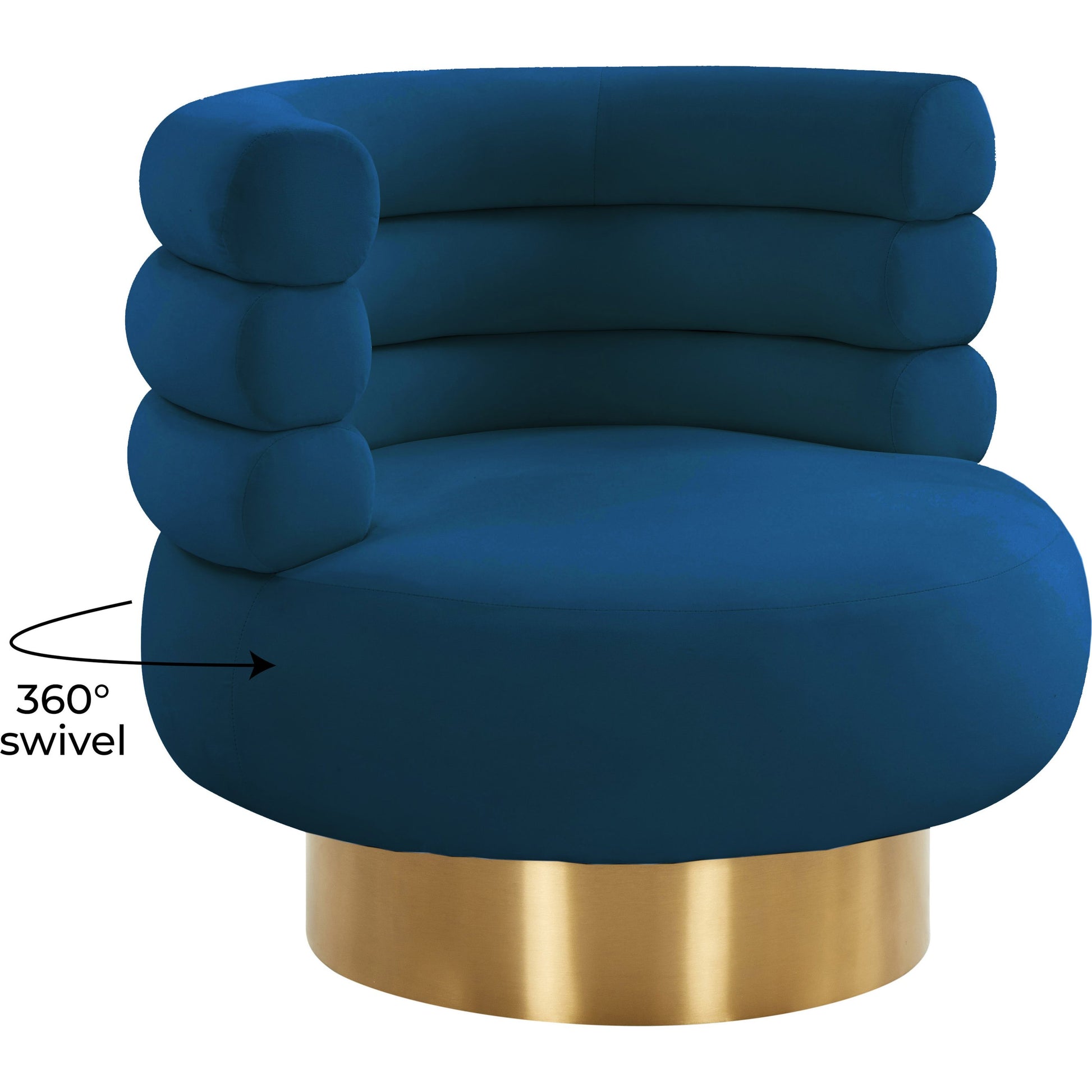 Naomi Velvet Swivel Chair by TOV Furniture. Made from velvet, pine, plywood in a modern style.