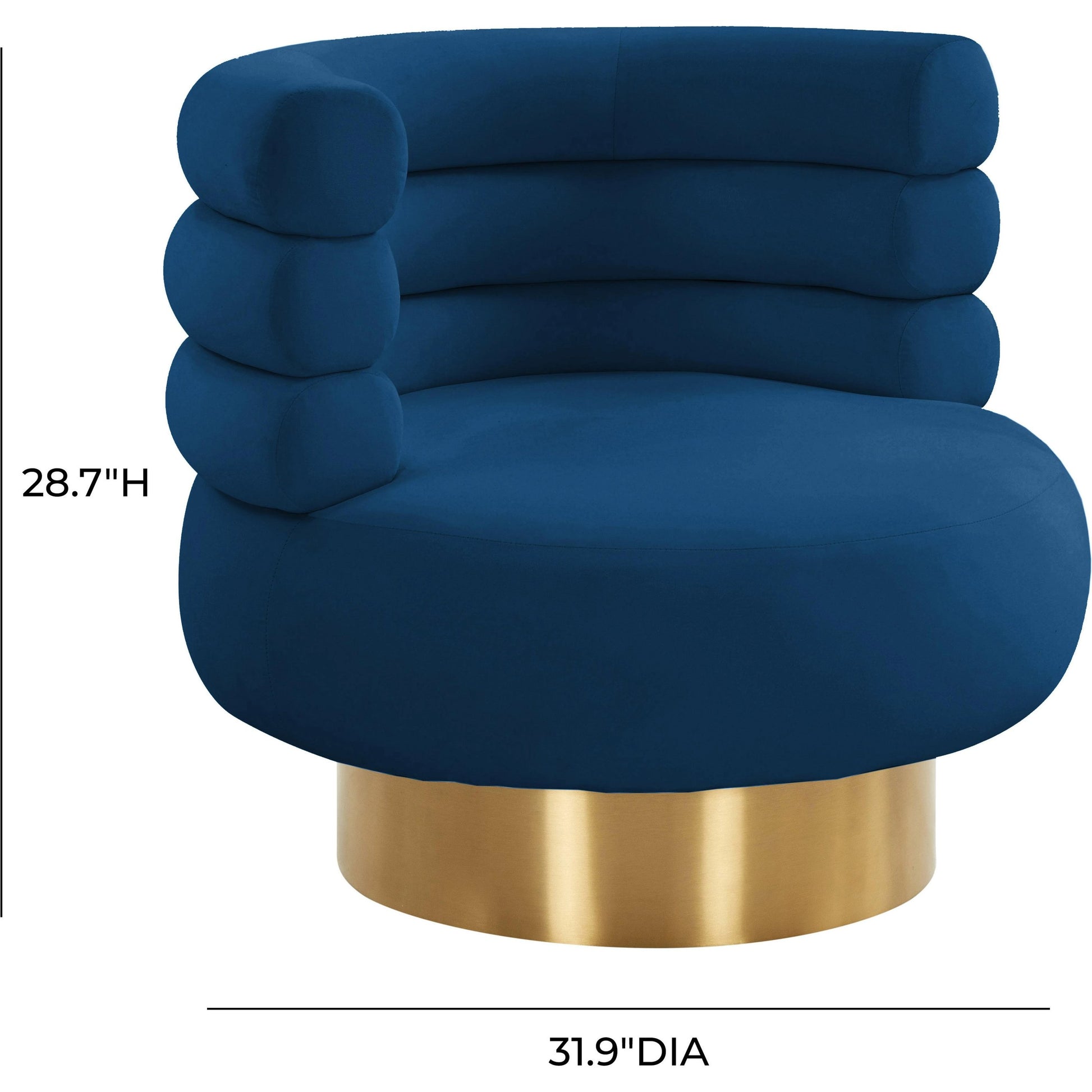 Naomi Velvet Swivel Chair by TOV Furniture. Made from velvet, pine, plywood in a modern style.