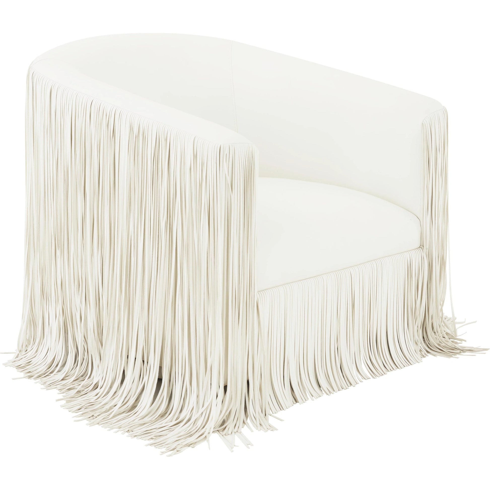 Shag Me Vegan Leather Swivel Chair by TOV Furniture. Made from vegan leather, wood in a cottage & farmhouse style.