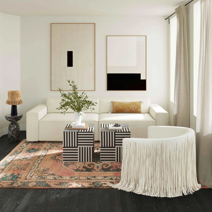 Shag Me Vegan Leather Swivel Chair by TOV Furniture. Made from vegan leather, wood in a cottage & farmhouse style.