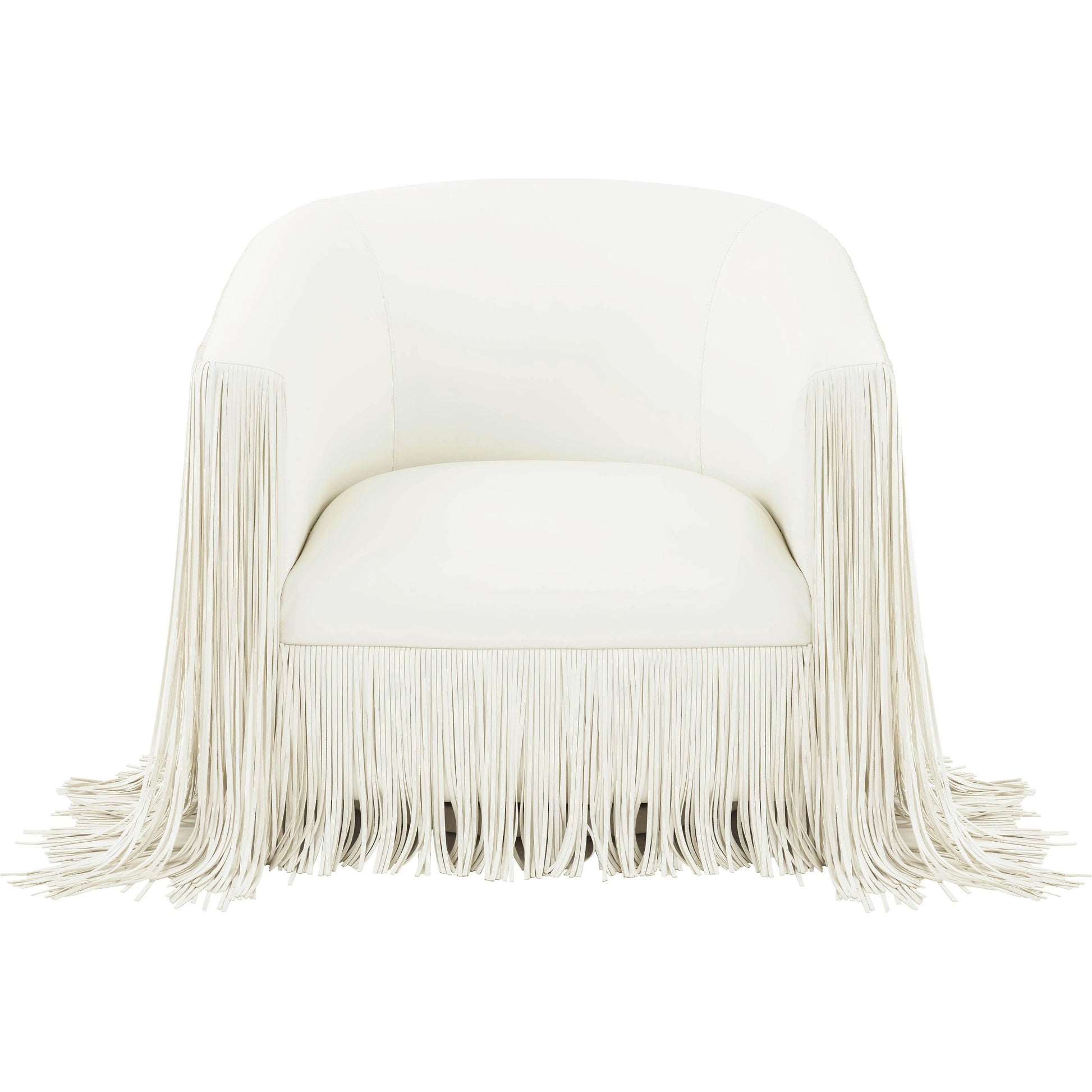 Shag Me Vegan Leather Swivel Chair by TOV Furniture. Made from vegan leather, wood in a cottage & farmhouse style.