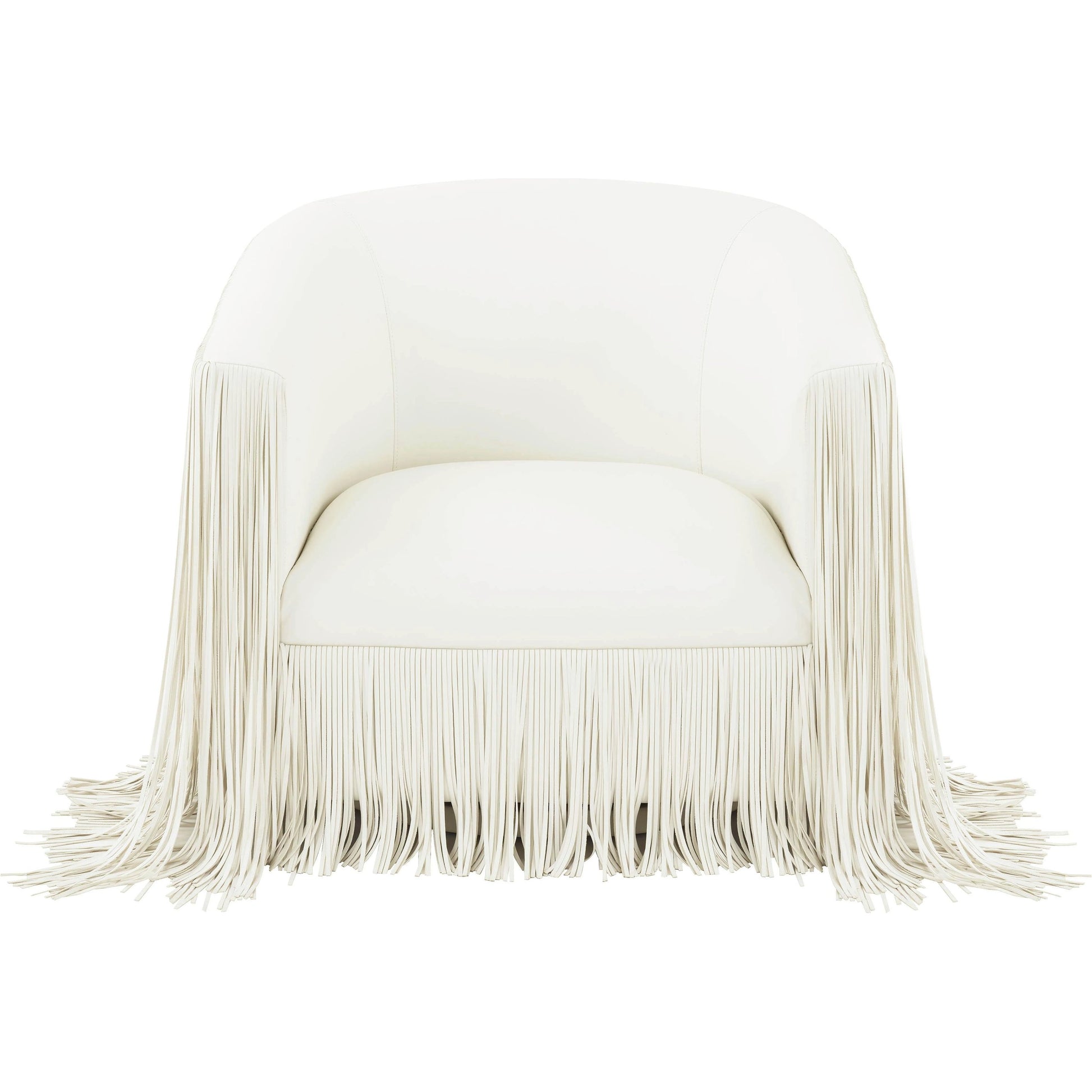 Shag Me Vegan Leather Swivel Chair by TOV Furniture. Made from vegan leather, wood in a cottage & farmhouse style.