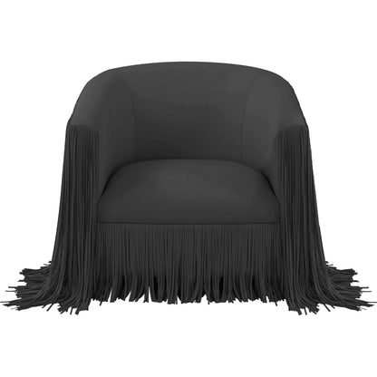 Shag Me Vegan Leather Swivel Chair by TOV Furniture. Made from vegan leather, wood in a cottage & farmhouse style.