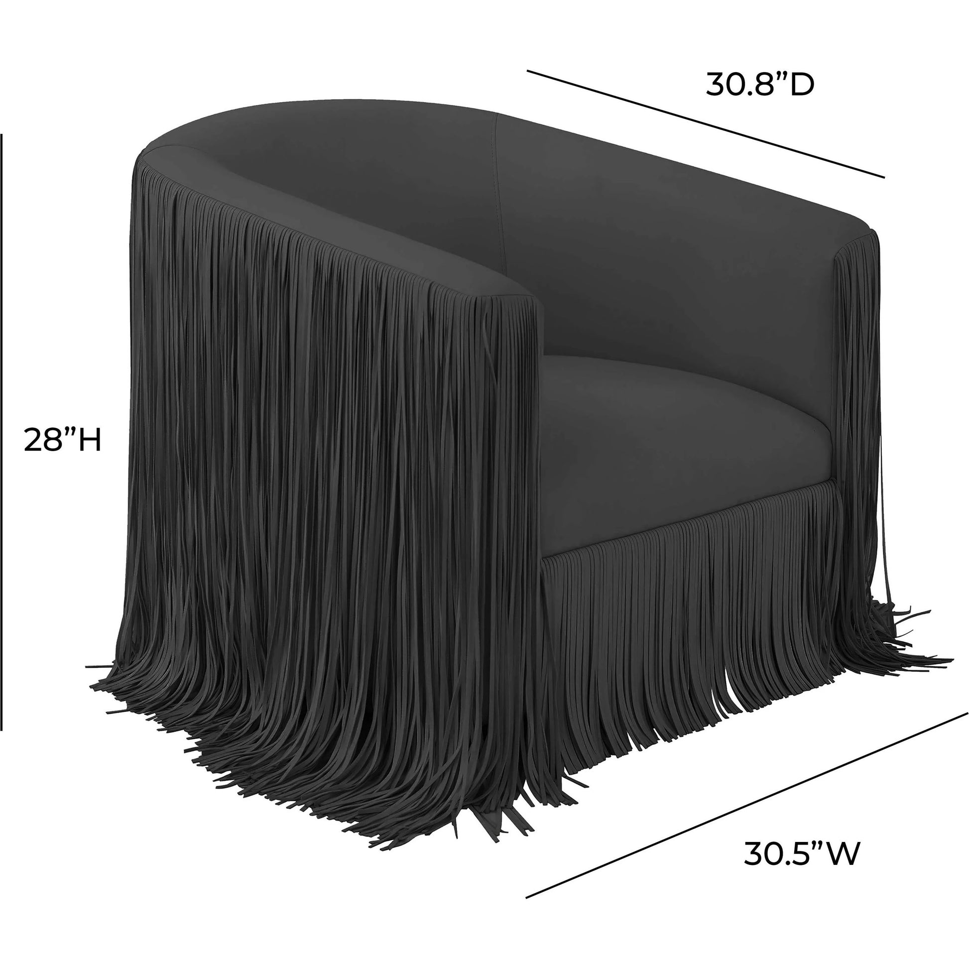 Shag Me Vegan Leather Swivel Chair by TOV Furniture. Made from vegan leather, wood in a cottage & farmhouse style.