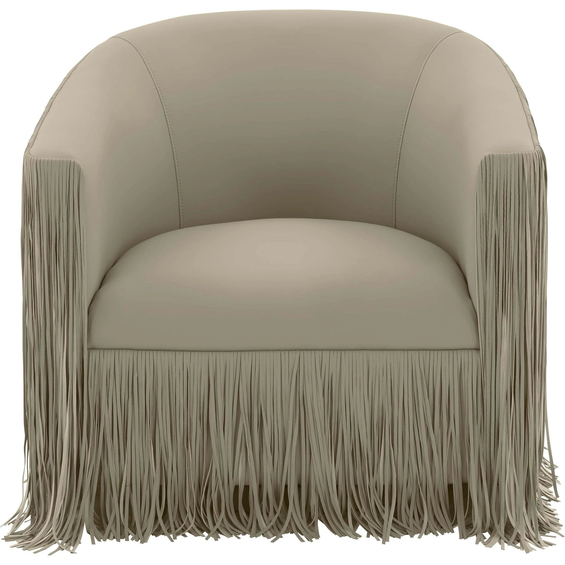 Shag Me Vegan Leather Swivel Chair by TOV Furniture. Made from vegan leather, wood in a cottage & farmhouse style.