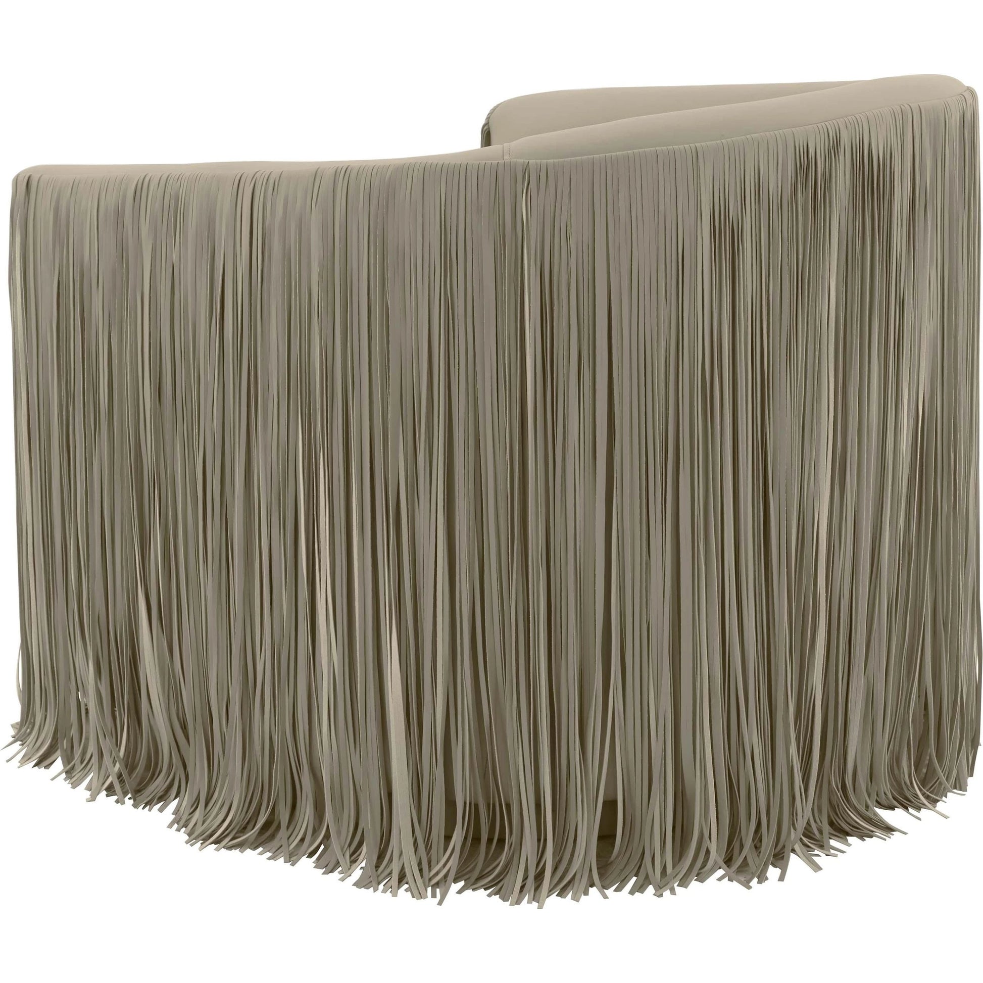 Shag Me Vegan Leather Swivel Chair by TOV Furniture. Made from vegan leather, wood in a cottage & farmhouse style.