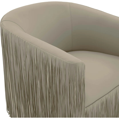 Shag Me Vegan Leather Swivel Chair by TOV Furniture. Made from vegan leather, wood in a cottage & farmhouse style.