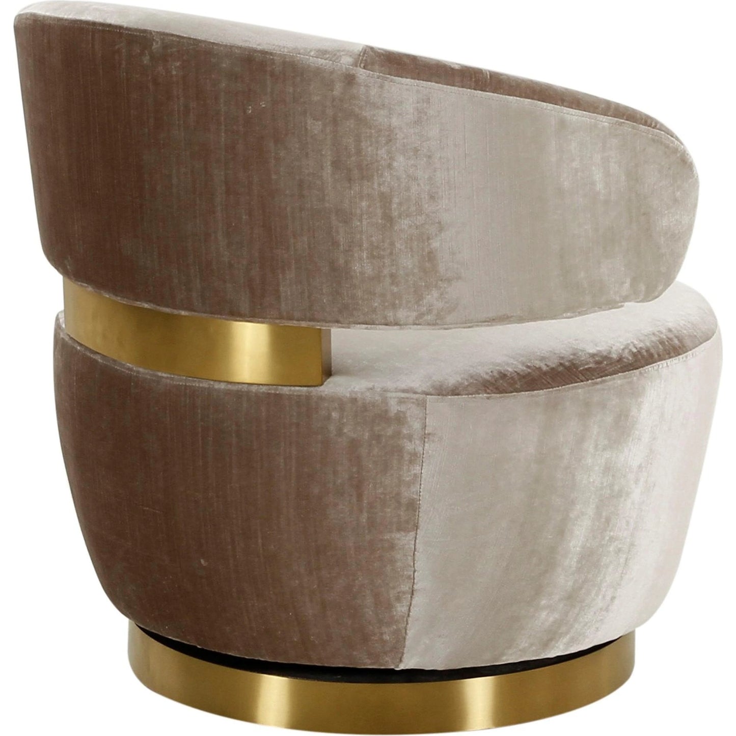 002 SI-1984461 | Additional Silo | Austin Velvet Chair by TOV Furniture in champagne. Made from pine, stainless steel, velvet in a modern style.