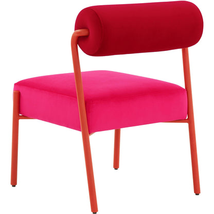 Jolene Velvet Accent Chair by TOV Furniture in black, cream. Made from iron, velvet, wood in a modern style.