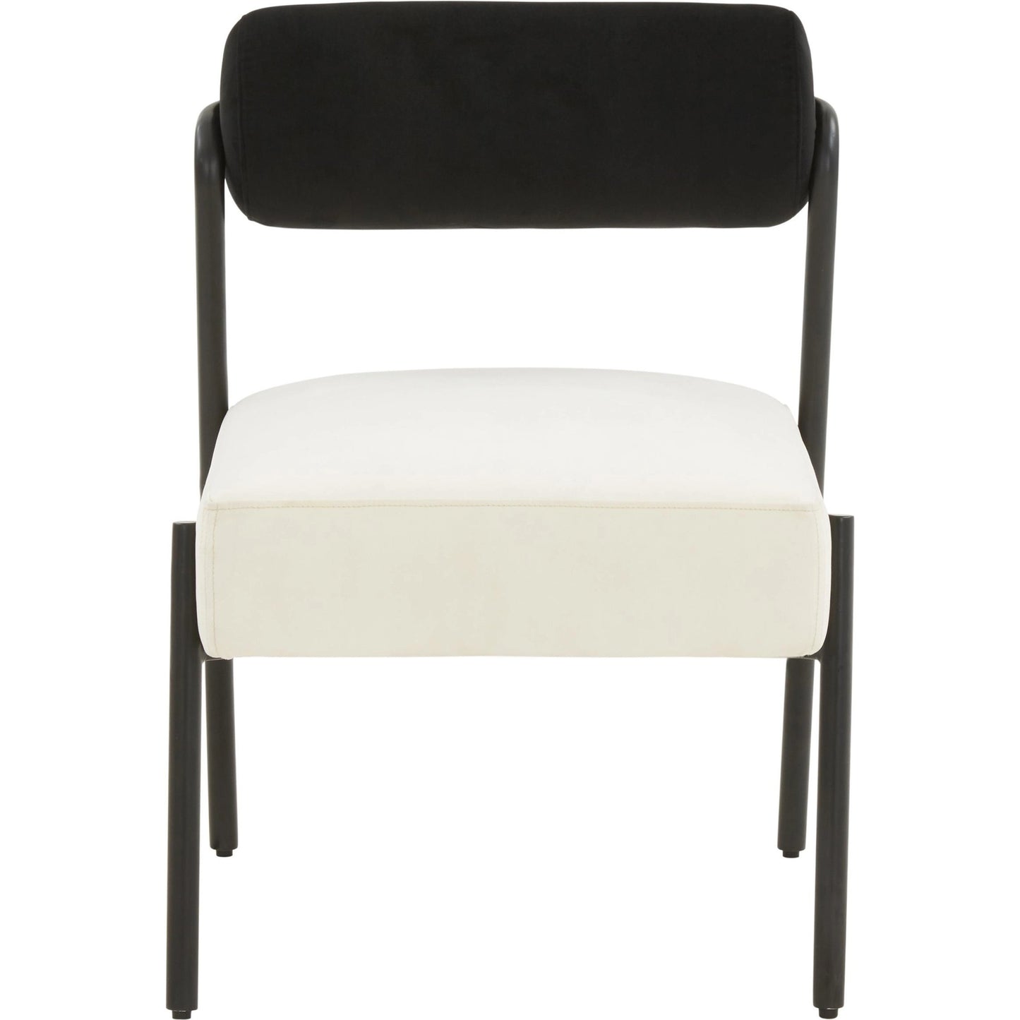002 SI-1984466 | Additional Silo | Jolene Velvet Accent Chair by TOV Furniture in black, cream. Made from iron, velvet, wood in a modern style.