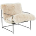Kimi Genuine Sheepskin Chair by TOV Furniture. Made from iron, sheepskin, wood in a modern style.