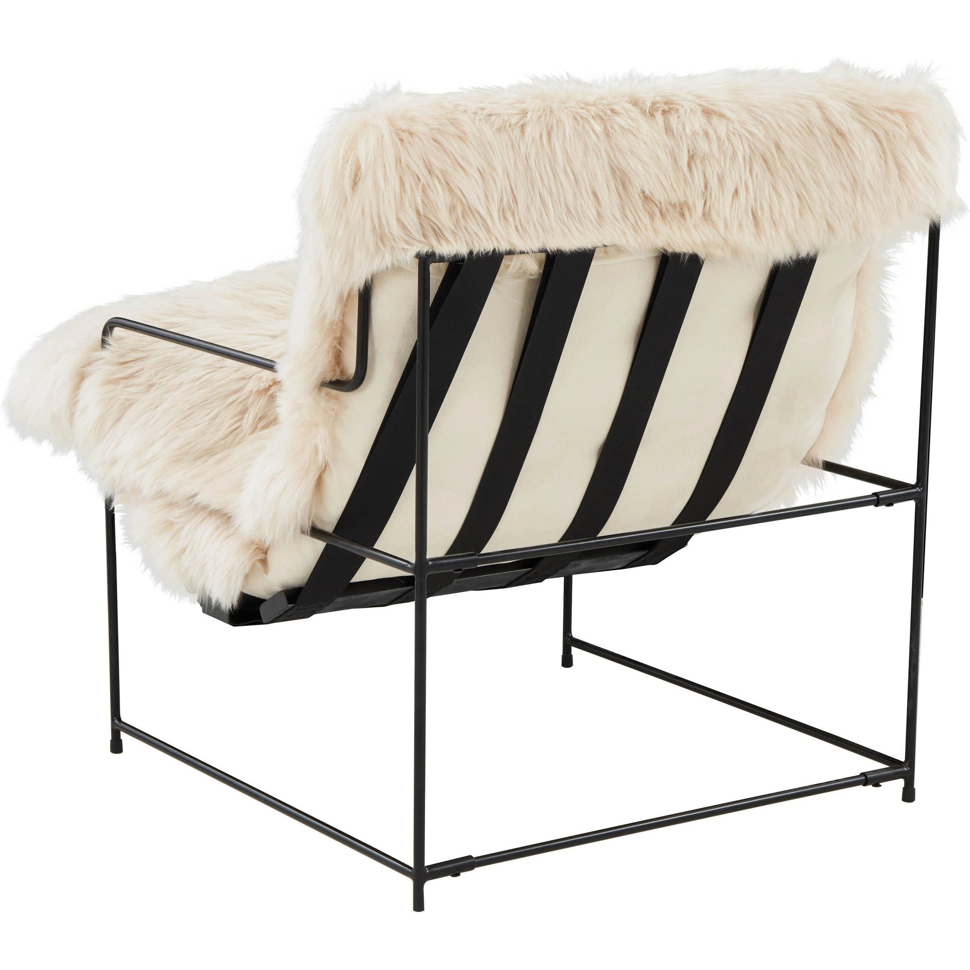 Kimi Genuine Sheepskin Chair by TOV Furniture. Made from iron, sheepskin, wood in a modern style.