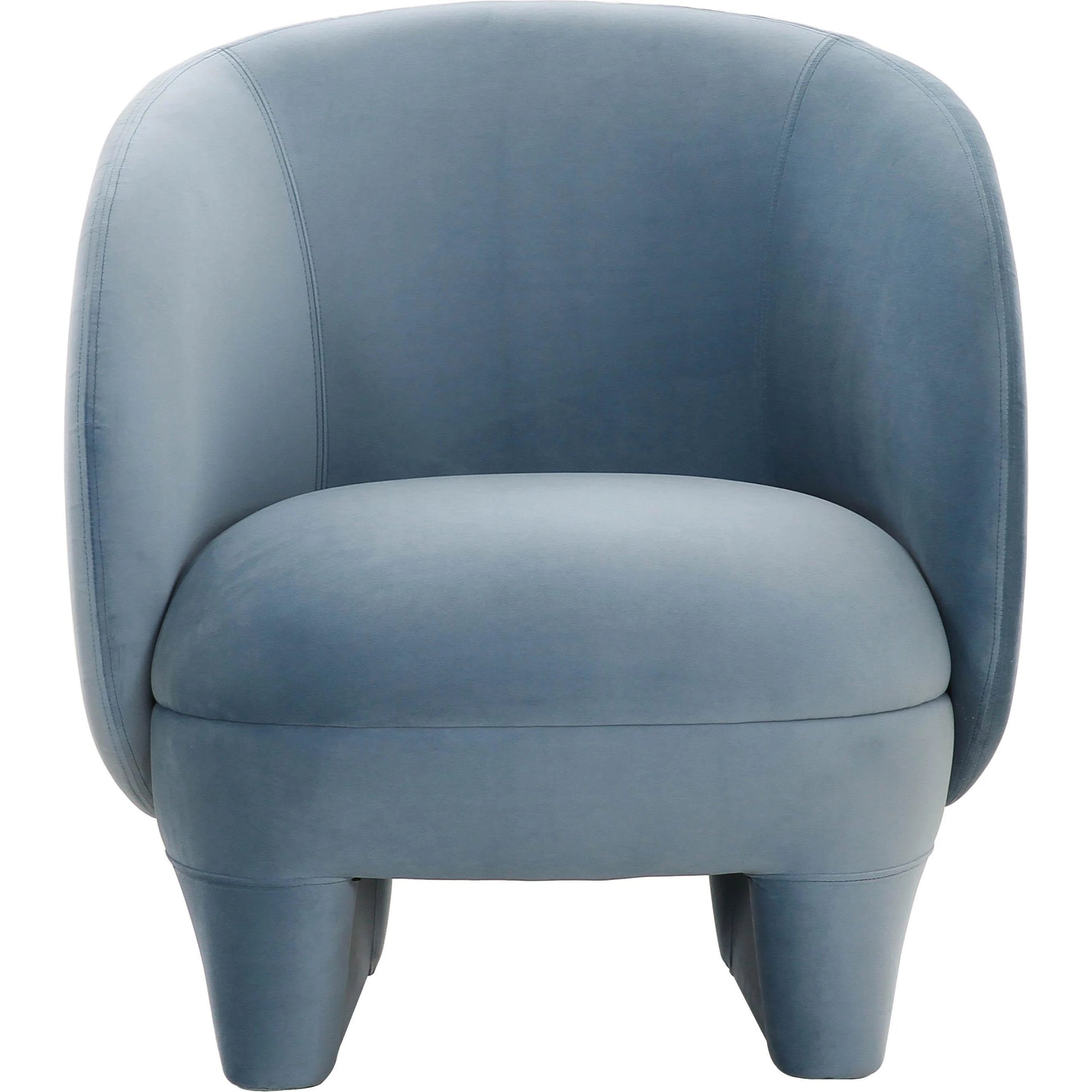 Kiki Velvet Accent Chair by TOV Furniture in blue. Made from pine, velvet in a modern style.