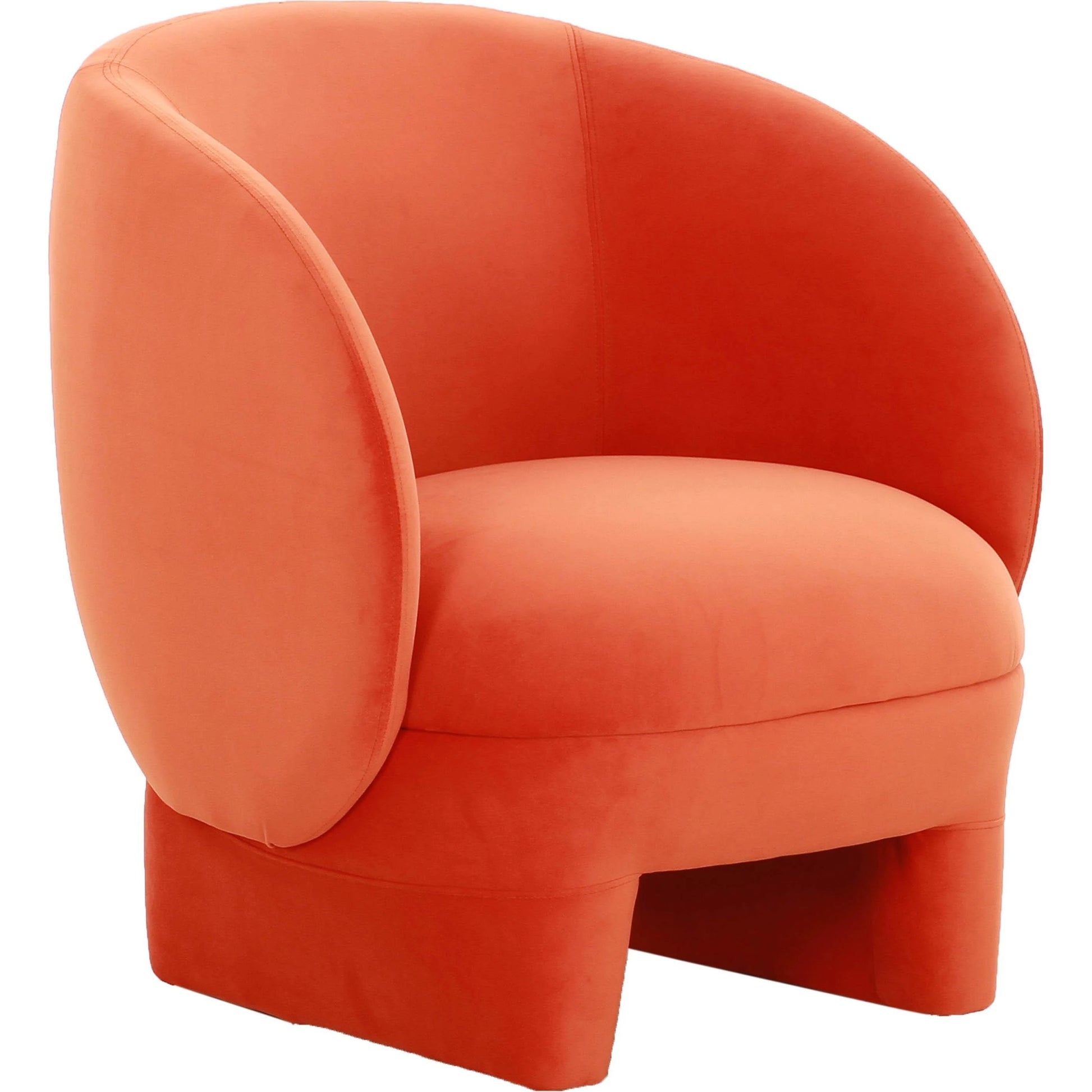 Kiki Velvet Accent Chair by TOV Furniture in blue. Made from pine, velvet in a modern style.