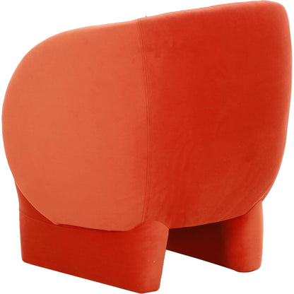 Kiki Velvet Accent Chair by TOV Furniture in blue. Made from pine, velvet in a modern style.