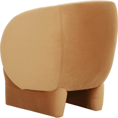 Kiki Velvet Accent Chair by TOV Furniture in blue. Made from pine, velvet in a modern style.