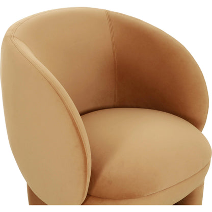 Kiki Velvet Accent Chair by TOV Furniture in blue. Made from pine, velvet in a modern style.