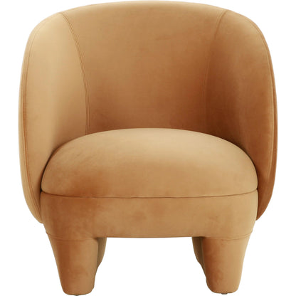 Kiki Velvet Accent Chair by TOV Furniture in blue. Made from pine, velvet in a modern style.