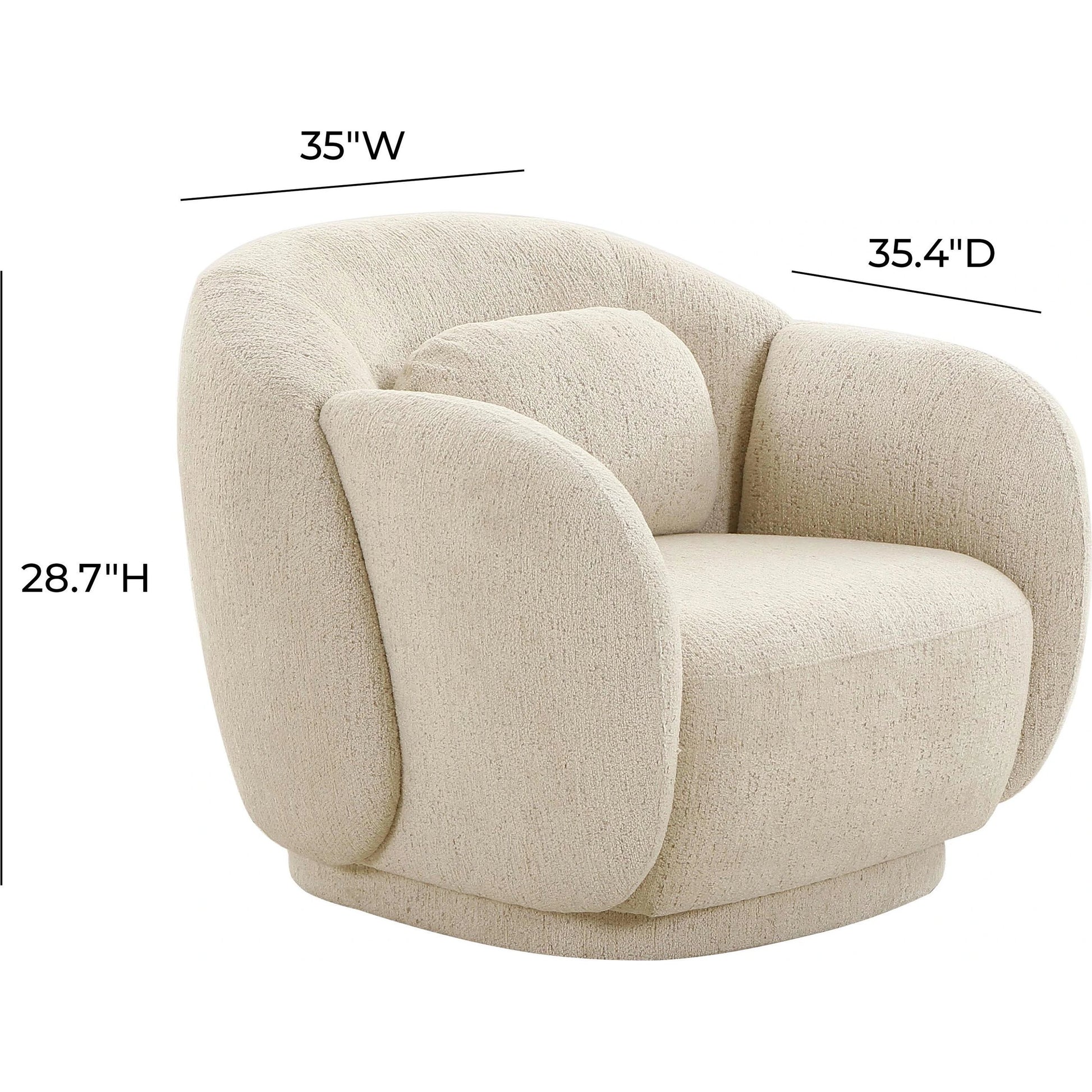 Misty Boucle Accent Chair by TOV Furniture. Made from unique in a modern style.