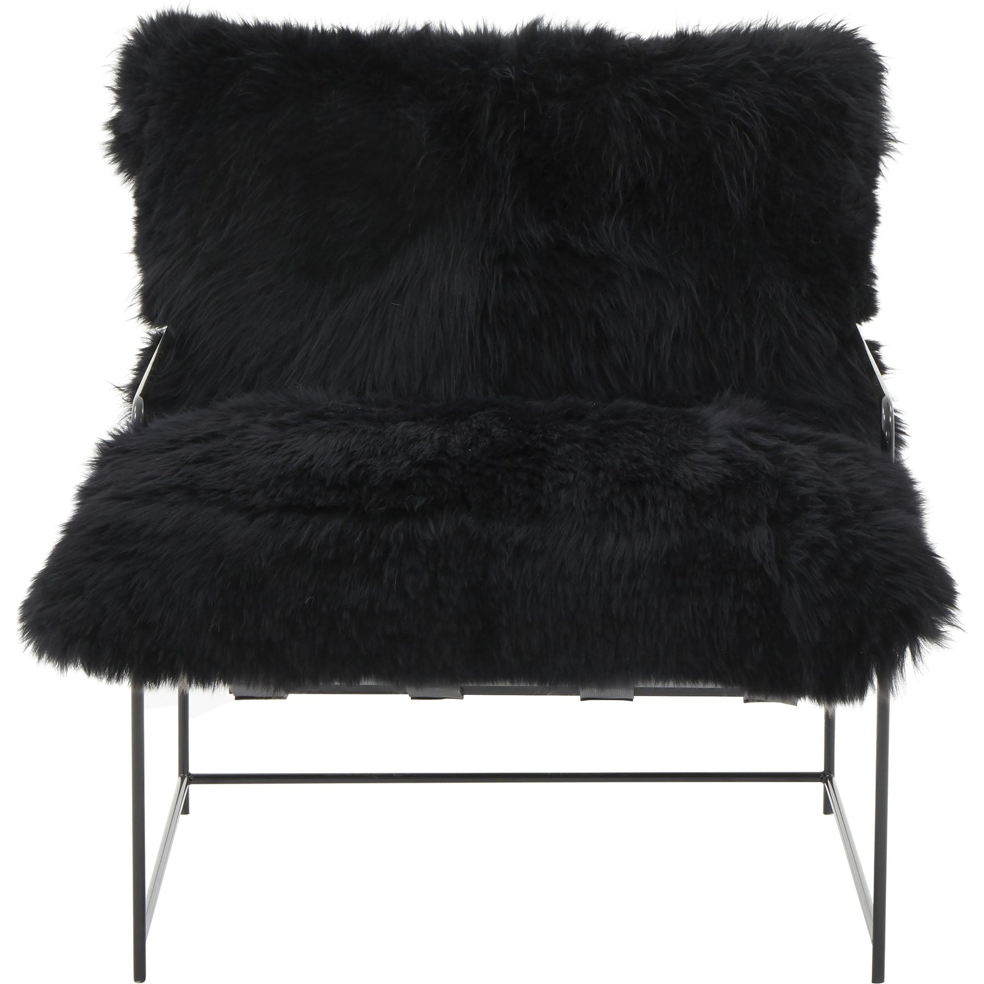 Kimi Genuine Sheepskin Chair by TOV Furniture. Made from iron, sheepskin, wood in a modern style.